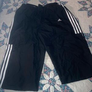 Women’s sz lg adidas track pants w zipper bottoms